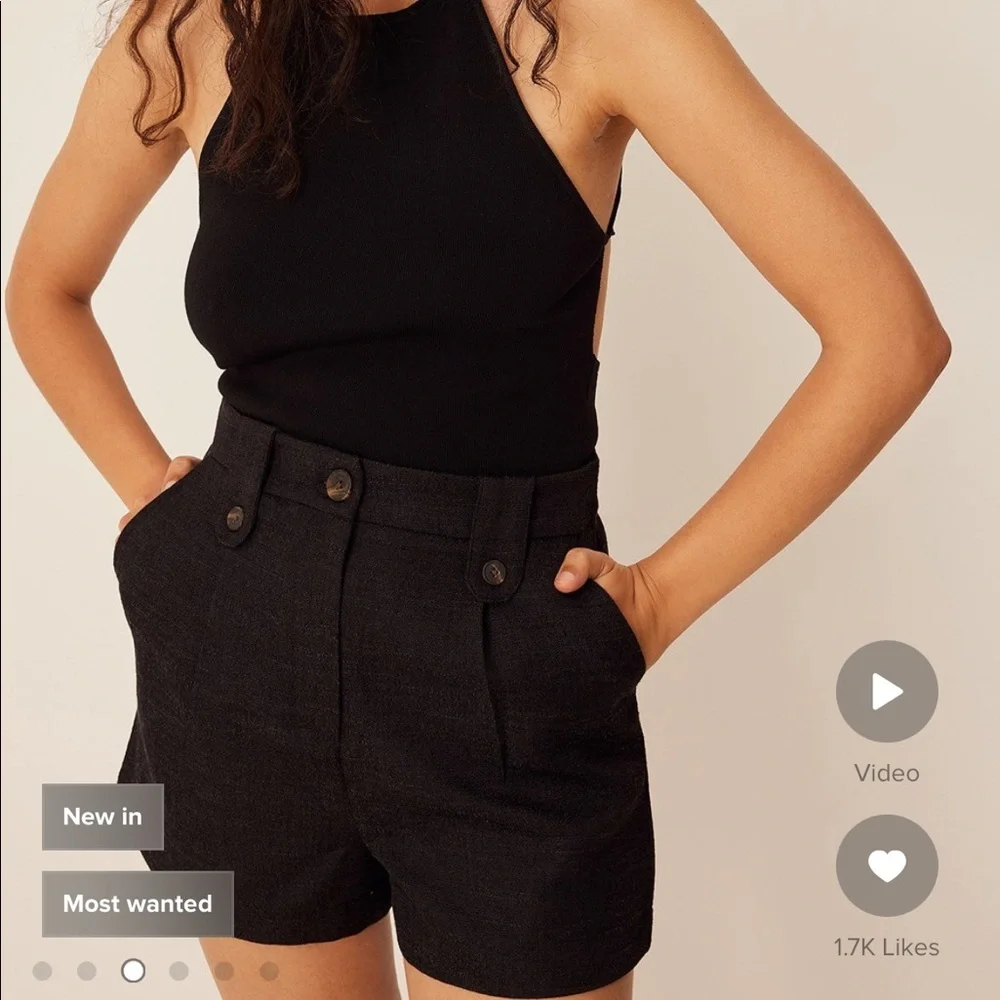 Na-kd Claire rose collab shorts in black - Picture 6 of 7
